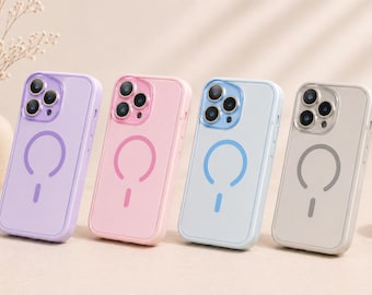 MagSafe Phone Case for iPhone 17 Air 16 15 14 13 12 11 Pro Max, Magnetic Charging Case, Big Camera Window Cover, Shockproof Clear Aesthetic