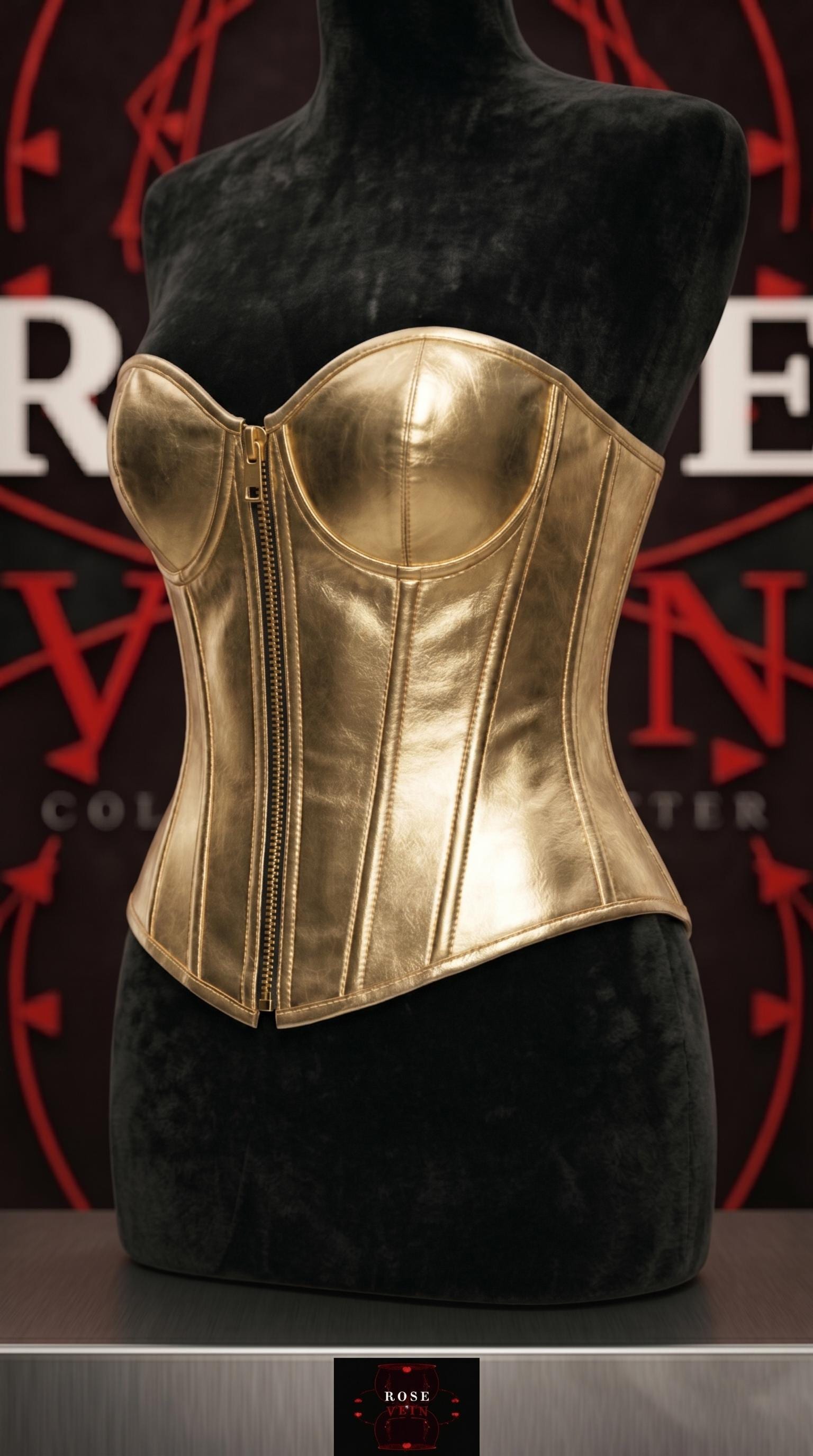 Zipper Burlesque Corset - Etsy