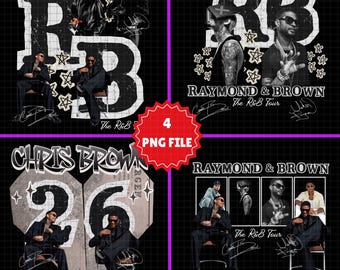 Raymond und Brown R & B Tour 2026 PNG Bundle Fan Art Design (Digitaler Download)