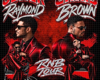 Raymond and Brown R&B Tour 2026 PNG Fan Art Design (Digital Download)