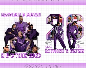 Raymond und Brown R & B Tour 2026 PNG Bundle Fan Art Design (Digitaler Download)