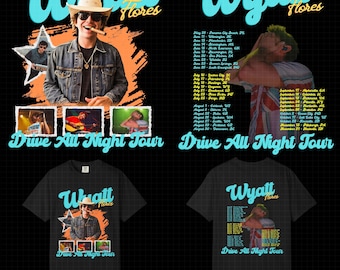 Wyatt Flores Drive All Night Tour PNG Clipart (Digitaler Download)