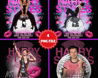 Harry Styles Bundle 4 Tour PNG Design, Konzert T-Shirt Grafik (Digitaler Download)