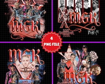 Maschinengewehr Kelly PNG: Lost American Tour 2026, Tickets zu meinem Untergang, 5 Jahre Jubiläum, Rock Rap, MGK, Baker (Digitaler Download)
