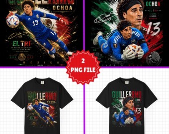 Guillermo Ochoa Mexico T-Shirt PNG Football Soccer Design Download