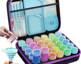 Handmade Diamond Painting Storage Kit, Diamond Art Accessories Organizer, Bead Storage Case, Craft Tool Set, DIY Art Supply Box