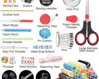 Handmade Travel Sewing Kit, Portable Needle Thread Repair Kit, DIY Sewing Supplies, Beginner Mending Kit, Sewing Gift Set