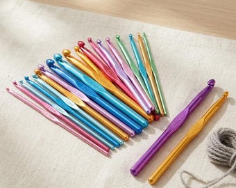 Handmade Crochet Hook Set 8PCS, Aluminum Knitting Needles, Single Head Crochet Hooks, Yarn Craft Tools, DIY Knitting Supplies