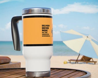 Stainless Steel Travel Mug with Handle, 14oz
