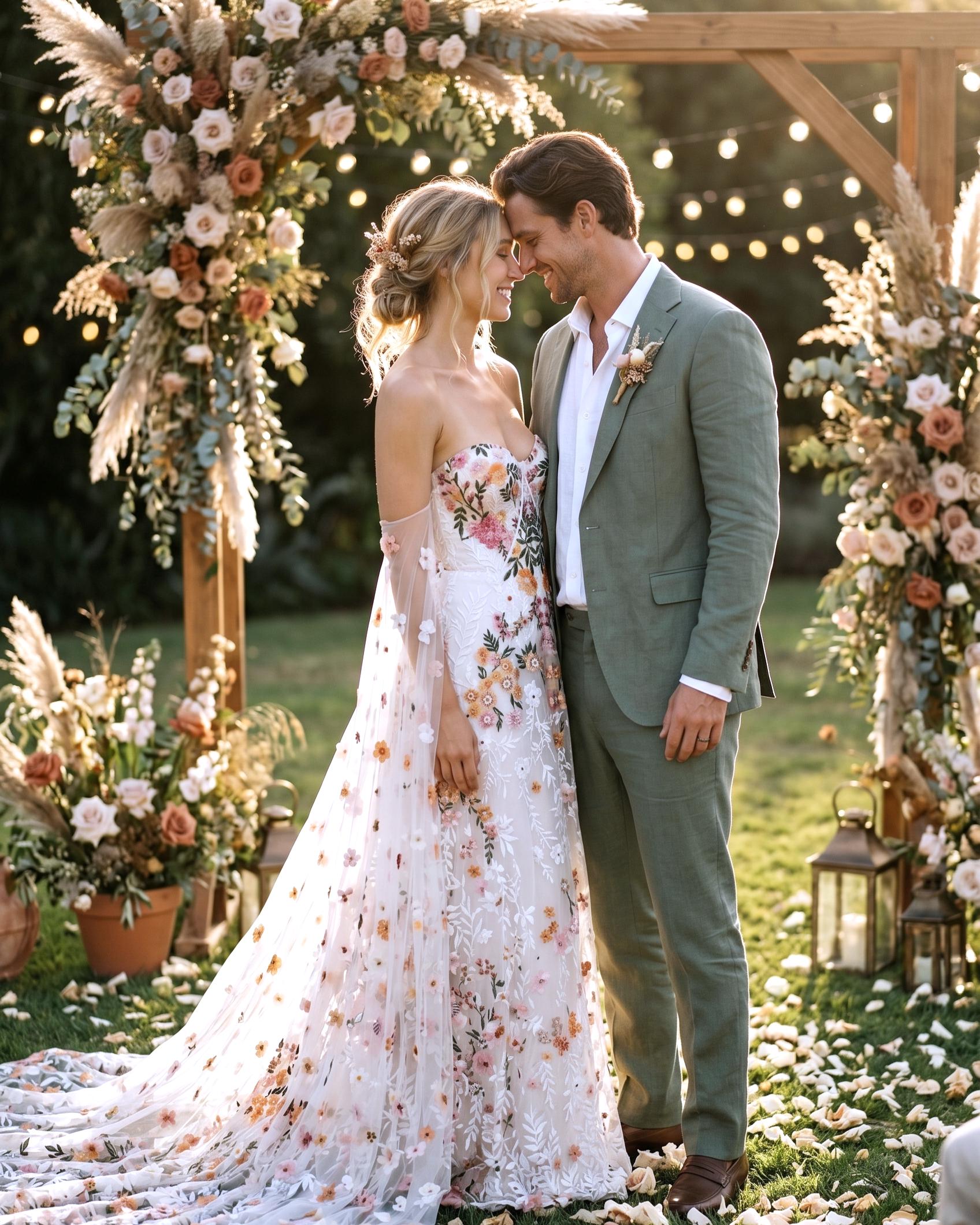 corset boho wedding dress Bohemian Wedding Dress Milly #2360