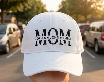 Casquette personnalisée brodée My Favourite Call Me Mama, bonnet brodé avec noms d'enfants, cadeau meilleure maman, cadeau fête des mères pour maman
