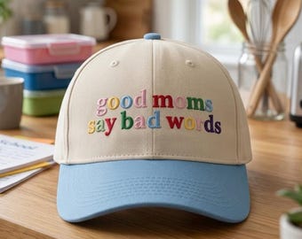 Casquette de camionneur brodée les bonnes mamans disent des gros mots, casquette de maman drôle, casquette de club de maman cool, chapeau humour de maman, casquette de la meilleure maman de tous les temps, cadeau de dire maman drôle