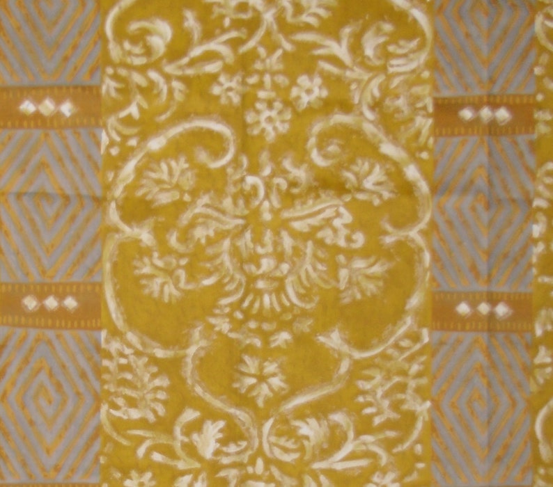 Arte Design Palmyra in Gold White and Grey Designer Fabric Discontinued Sample