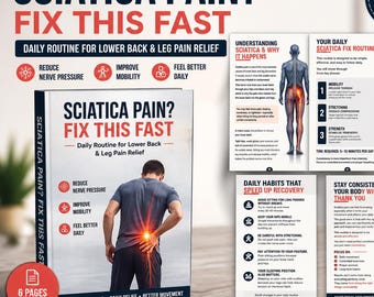 ¿Dolor de ciática? Soluciónalo rápidamente: rutina diaria para aliviar el dolor de espalda baja y piernas.