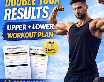 Bouw snel spieren op: trainingsplan gesplitst boven-onder (pdf)