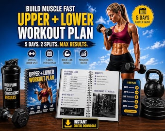 Desarrolla músculo rápidamente: plan de entrenamiento de 5 días para piernas (empuje, tracción y abdominales) (PDF)