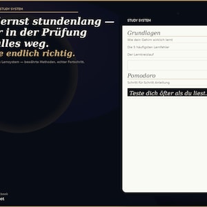 Besser lernen PDF | Lernmethoden Workbook | Pomodoro, Active Recall, Feynman, Blurting, Zeitmanagement