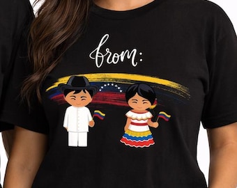 Venezuelan Culture T-Shirt, Personalized Name Tee, Latin Pride Apparel