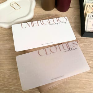 Insertos para sobres de efectivo Soft Script A6, sobres de efectivo minimalistas mate, insertos para carpetas de presupuesto, sistema de sobres de efectivo para fondos de amortización