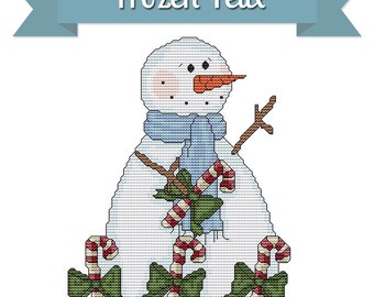 Frozen Felix Snowman Cross Stitch Pattern