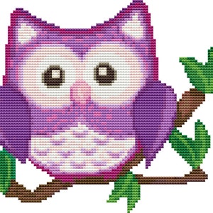 Cross Stitch Pattern Sweet Little Owl Instant Download PdF