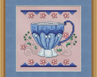 Cross Stitch Pattern Time for Tea Cross Stitch Pattern / Design