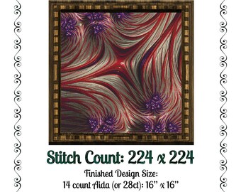 Fractal Cross Stitch Pattern 4959 Modern Cross Stitch Patterns Instant Download pdf Cross Stitch Design