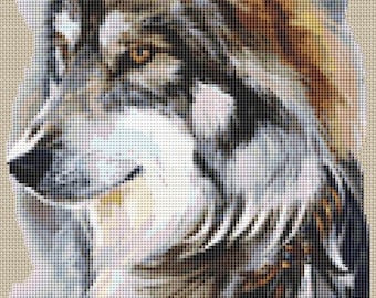 Cross Stitch Pattern - Spirit Wolf - Instant Download PDF