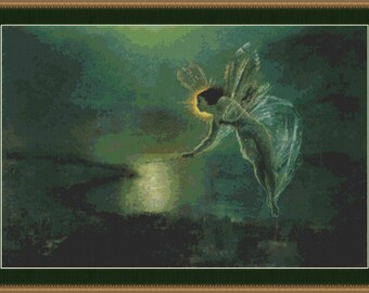 Cross Stitch Pattern Spirit of the Night Fairy Cross Stitch Pattern / Design pdf XStitch Patterns Pixie