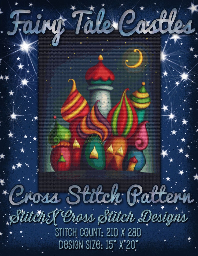 Fairy Tale Castles Cross Stitch Pattern Fantasy Design Instant Download ...