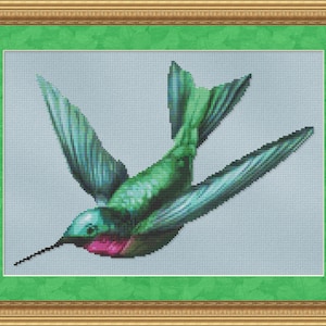 Cross Stitch Pattern Hummingbird Instant Download PdF