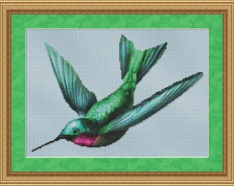 Cross Stitch Pattern Hummingbird Instant Download PdF