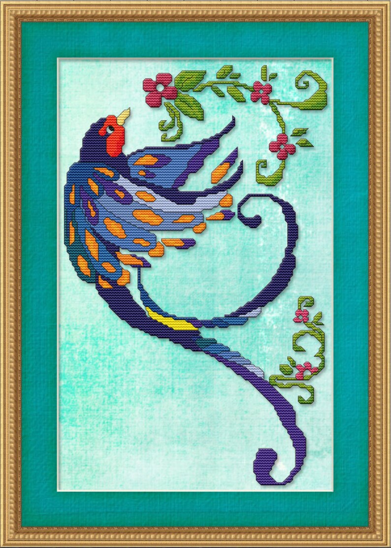 Counted Cross Stitch Pattern Art Deco Bird Series All Four ...
