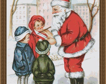 Cross Stitch Pattern Vintage Christmas No. 4 Elegant Holiday Art Design Instant Download pdf