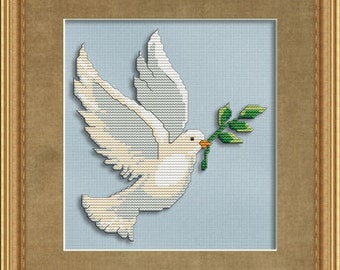 Cross Stitch Pattern Peaceful Dove Instant Download PdF