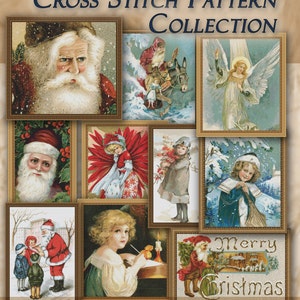 Counted Cross Stitch Patterns Vintage Christmas Collection - Color Charts - Instant Download PdF - StitchX - 10 Holiday Designs Best Seller