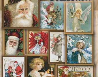 Counted Cross Stitch Patterns Vintage Christmas Collection - Black/White Charts - Instant Download PdF - StitchX - 10 Holiday Designs