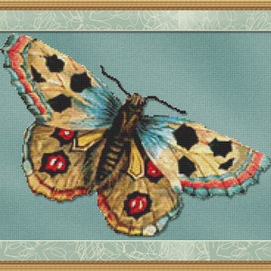 Cross Stitch Pattern Vintage Butterfly Instant Download PdF image 1