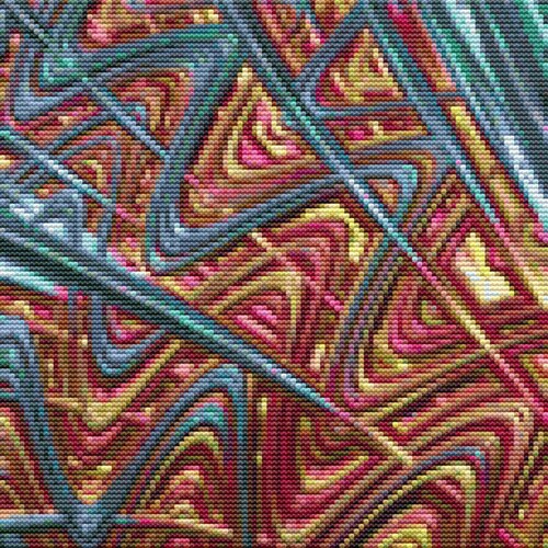 Fractal Cross Stitch Pattern Twisting Rainbow Patterns Instant Etsy