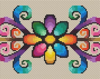 Cross Stitch Pattern Crazy Doodle Instant Download PdF