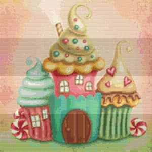 Cross Stitch Pattern - Cupcake Village - Instant Download PDF