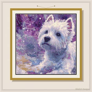Lilac Raindrop Whimsy Cross Stitch Pattern PDF | Instant Download | 40 DMC Colors
