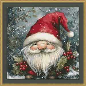 Christmas Gnome 3 Cross Stitch Pattern PDF Download | fairy tale Design | mythical XStitch | gnome Cross Stitch | fantasy Embroidery | Stitc