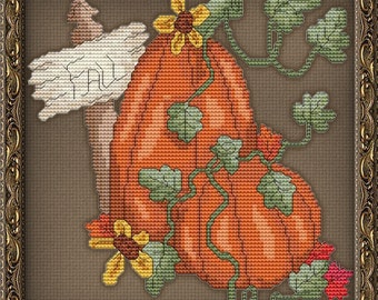 Fall Pumpkin Cross Stitch Pattern Instant Download pdf Ready in 5 Minutes Cross Stitch Designs