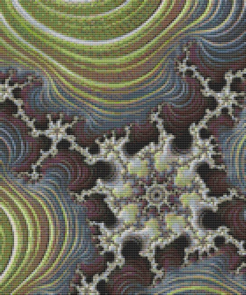 Fractal Cross Stitch Pattern NEW for 2017 Digital Art Design - Etsy