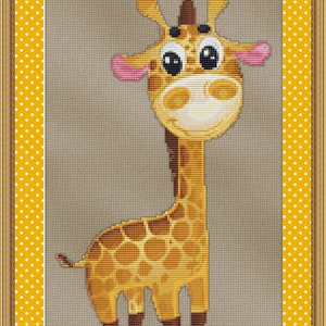 Cross Stitch Pattern Baby Giraffe Instant Download PdF
