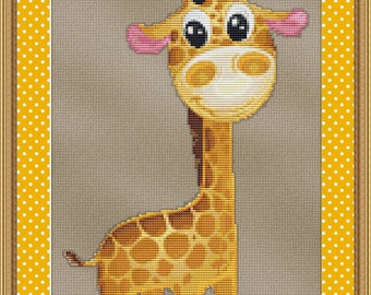 Cross Stitch Pattern Baby Giraffe Instant Download PdF