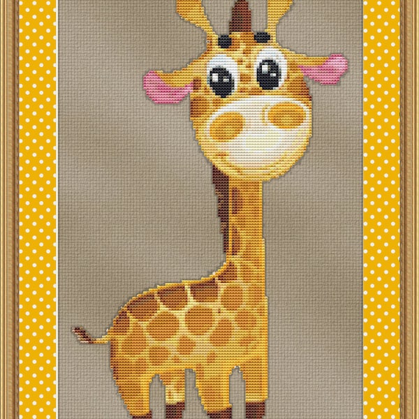 Cross Stitch Pattern Baby Giraffe Instant Download PdF