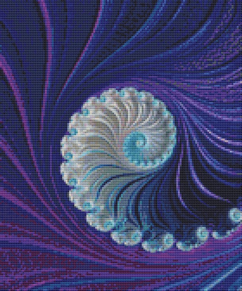Fractal Cross Stitch Pattern NEW for 2017 Digital Art Design - Etsy