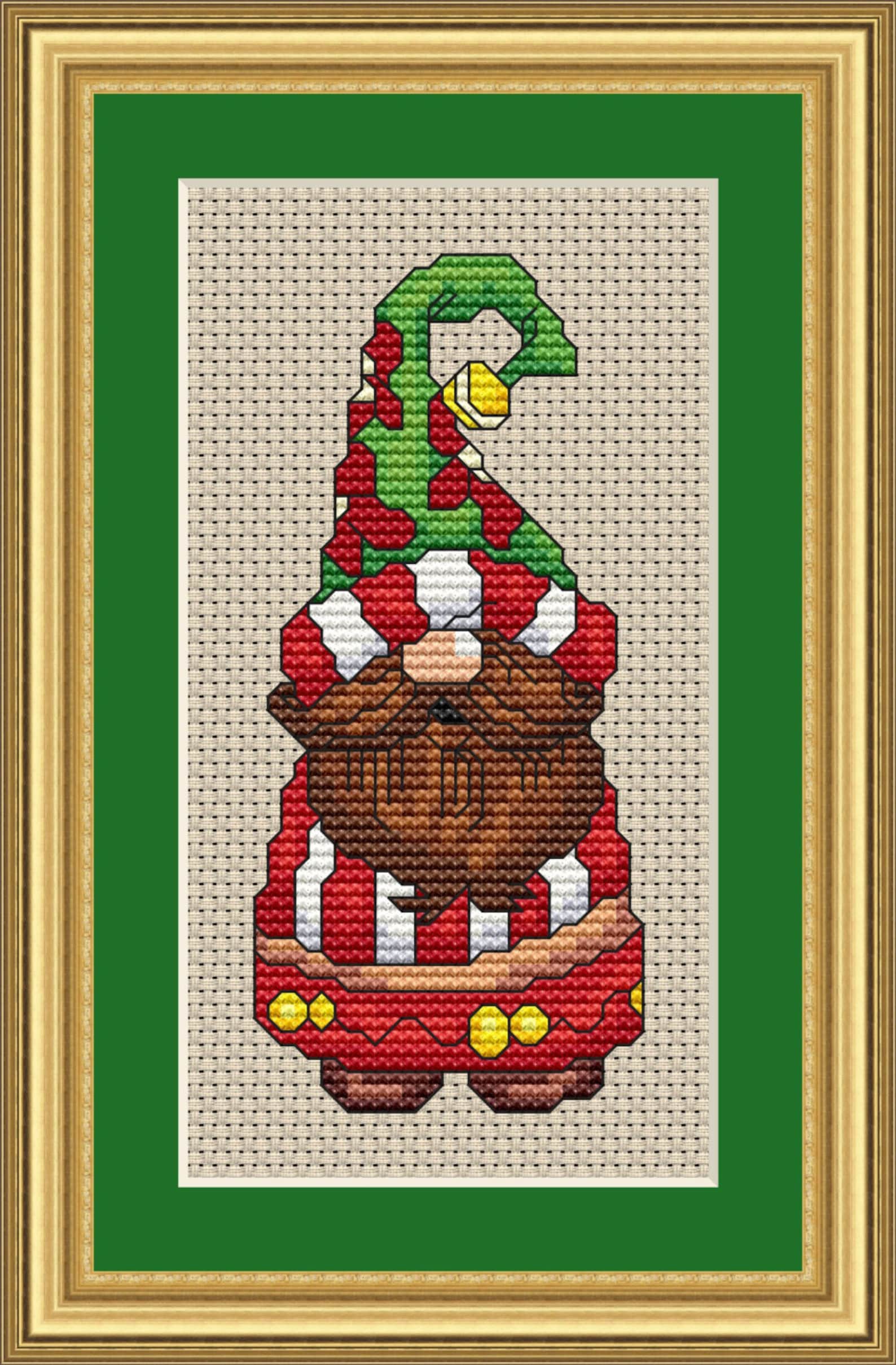 Holiday Gnome 5 Cross Stitch Pattern Fun Modern Design for | Etsy